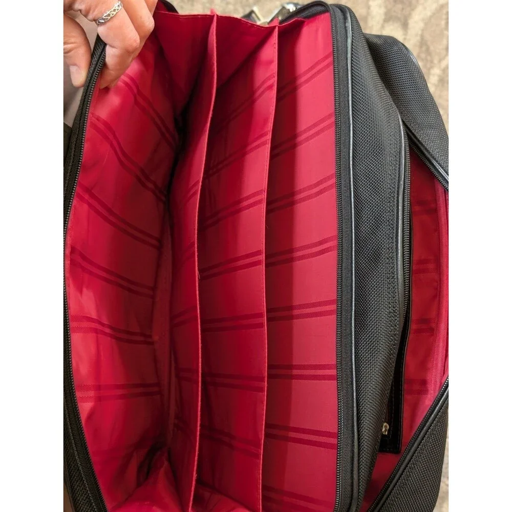 Tumi Briefcase Elements Collection Nylon Leather Handle Zip Laptop Bag Carry On